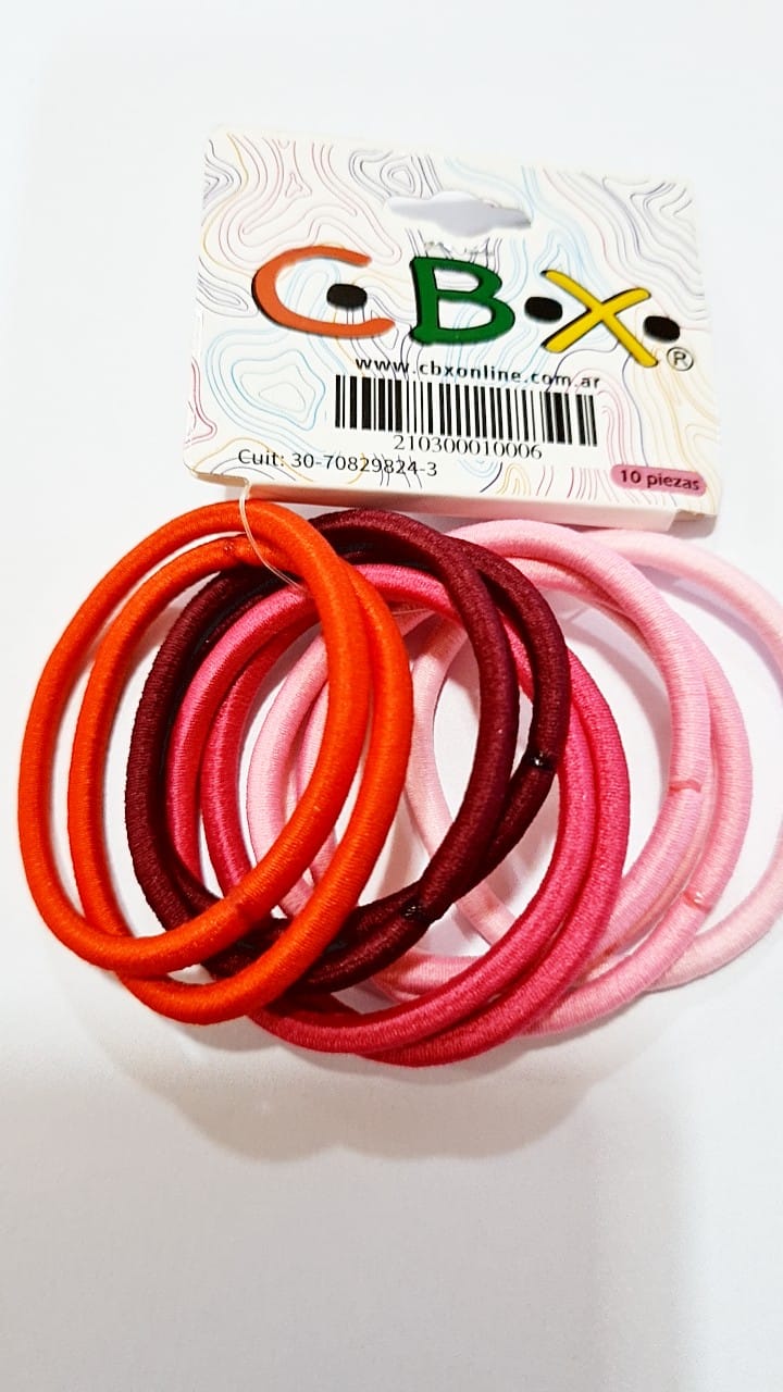 COLITA PELO POLIYESTER x 10u. - ROJOS
