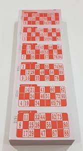 CARTONES DE BINGO x PLANCHA - ROJO