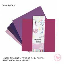 CARTULINA IBICRAFT 30x30cm.160gr.x35h.ROSAS