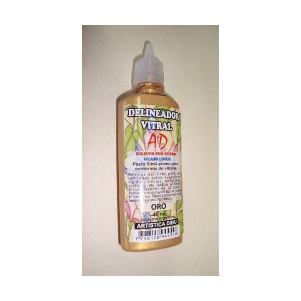 DELINEADOR VITRAL 40ml ORO