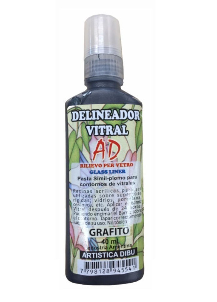 DELINEADOR VITRAL 40ml GRAFITO