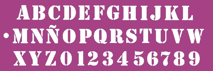 STENCIL MCL - 30x10 Cod.- 119 LETRAS