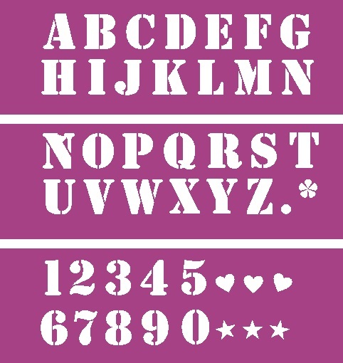 STENCIL MCL - 30x10 Cod.- 120 LETRAS x 3