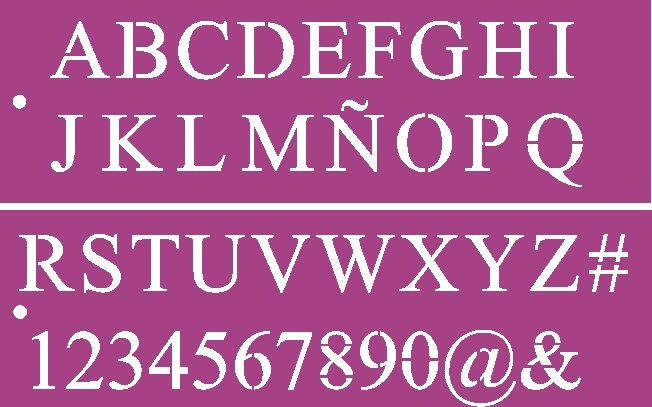 STENCIL MCL - 30x10 Cod.- 123 LETRAS X 2