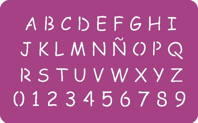 STENCIL MCL - 20x30 Cod.- 152 LETRAS