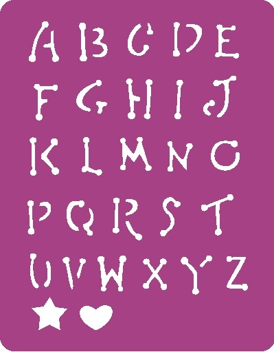 STENCIL MCL - 20x30 Cod.- 154 LETRAS