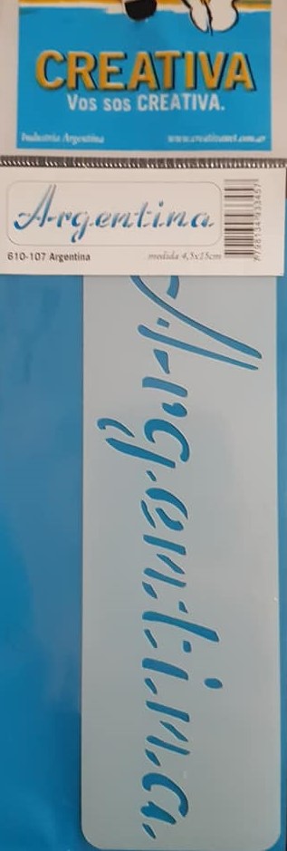 STENCIL 4.5x15 CREATIVA 610-107 - ARGENTINA