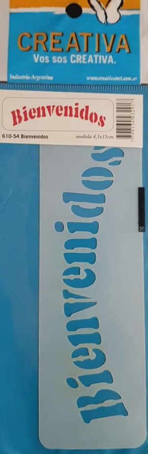 STENCIL 4.5x15 CREATIVA 610-054 - BIENVENIDOS