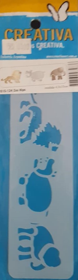 STENCIL 4.5x15 CREATIVA 610-124 - ZOO HIPO