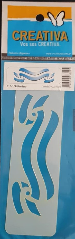 STENCIL 4.5x15 CREATIVA 610-106 - BANDERA