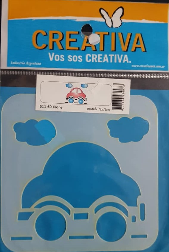 STENCIL 11x11 CREATIVA 611-0069 - COCHES