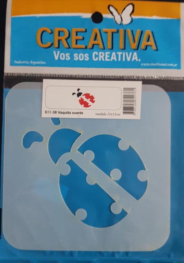 STENCIL 11x11 CREATIVA 611-0038 - VAQUITA SUERTE