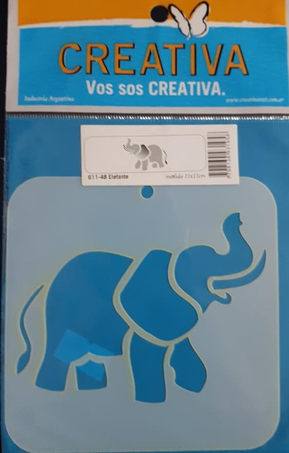 STENCIL 11x11 CREATIVA 611-0048 - ELEFANTE