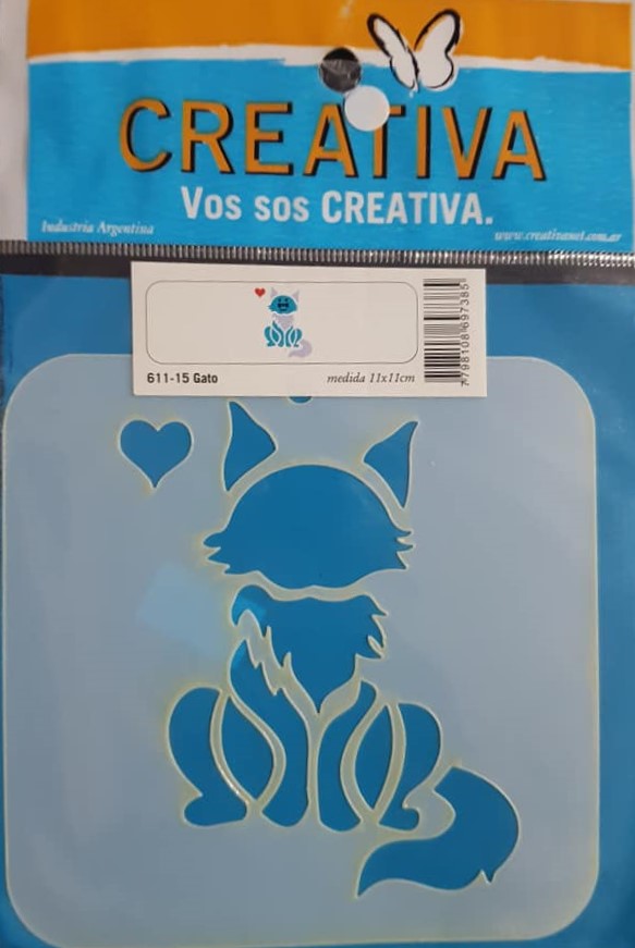 STENCIL 11x11 CREATIVA 611-0015 - GATO