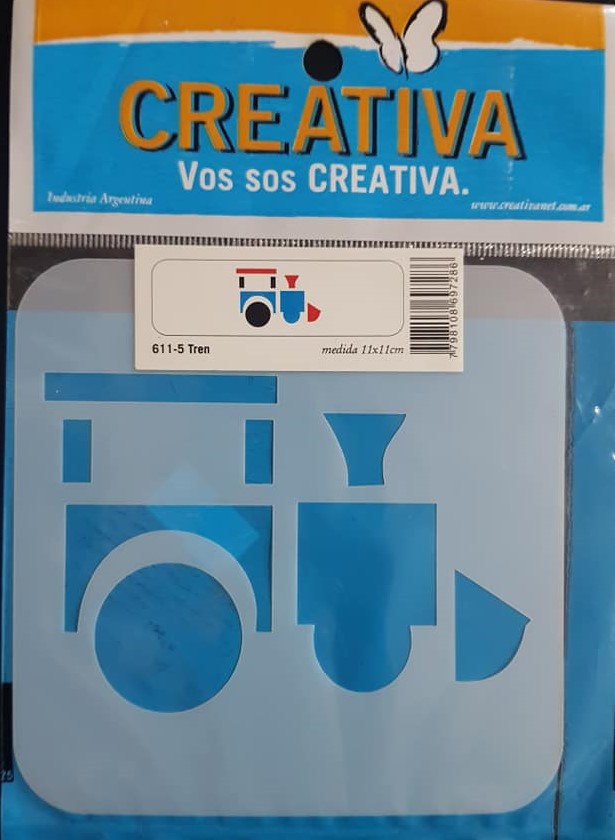 STENCIL 11x11 CREATIVA 611-0005 - TREN 