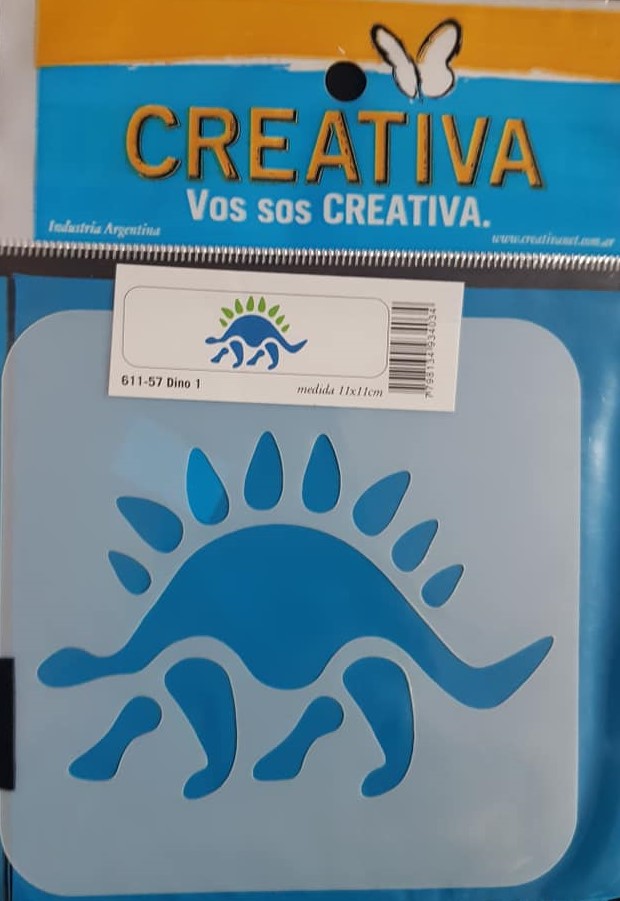 STENCIL 11x11 CREATIVA 611-0057 - DINO 1