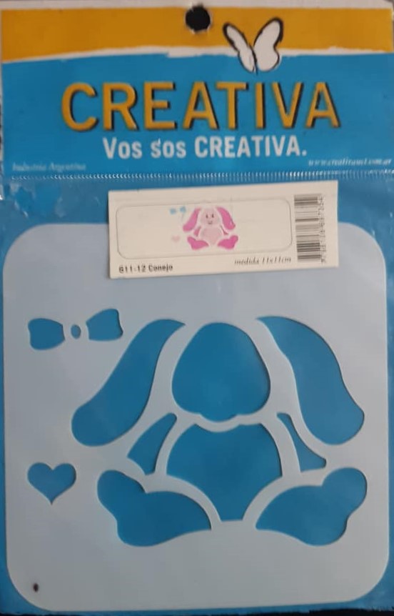 STENCIL 11x11 CREATIVA 611-0012 - CONEJO