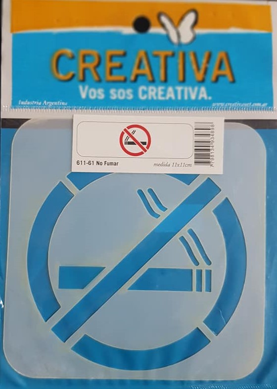 STENCIL 11x11 CREATIVA 611-0061 - NO FUMAR