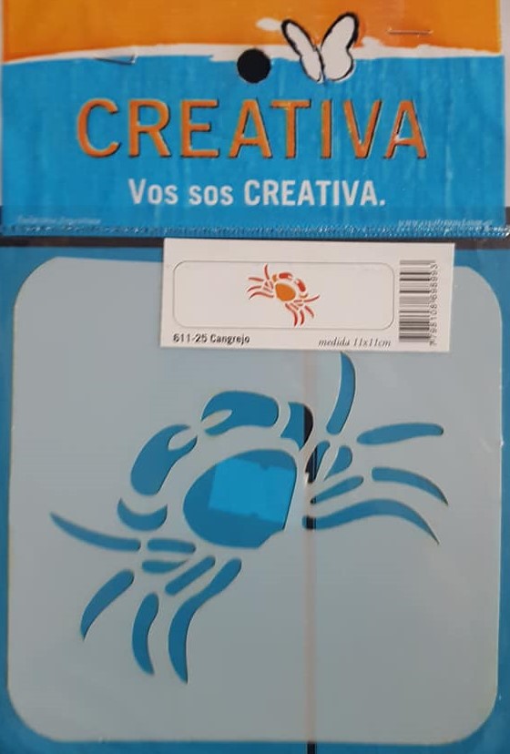 STENCIL 11x11 CREATIVA 611-0025 - CANGREJO
