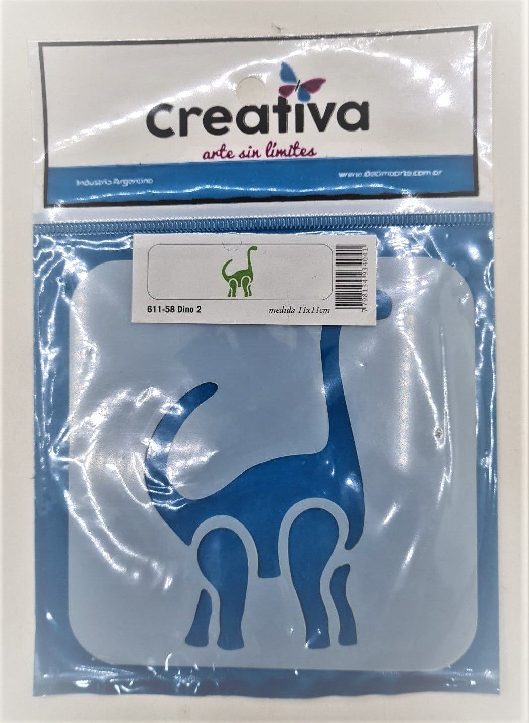 STENCIL 11x11 CREATIVA 611-0058- DINO 2