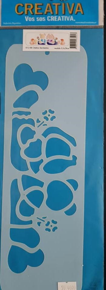 STENCIL 9.5x29 CREATIVA 612-0066 - OSITOS SENTADOS 
