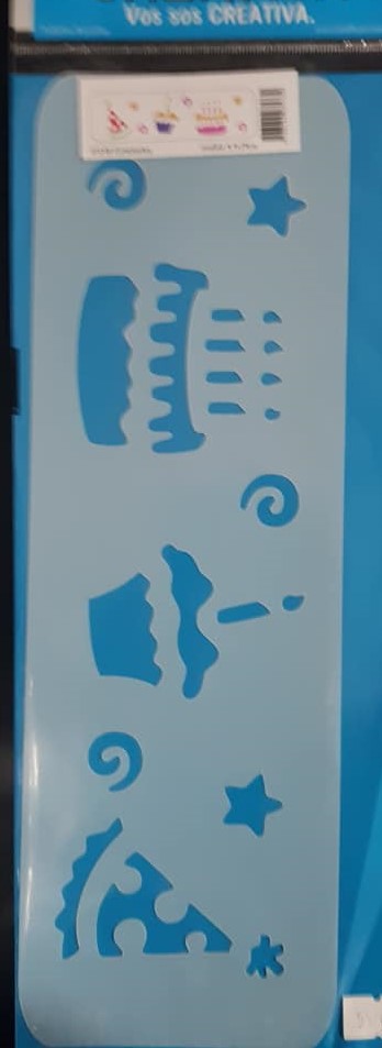 STENCIL 9.5x29 CREATIVA 612-0080 - CUMPLEAÑOS 