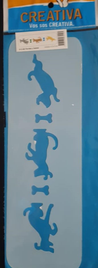 STENCIL 9.5x29 CREATIVA 612-0060 - PERRITOS Y HUESOS