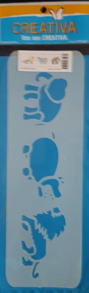 STENCIL 9.5x29 CREATIVA 612-0068 - ZOO HIPO 