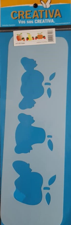 STENCIL 9.5x29 CREATIVA 612-0033 - FRUTAS 