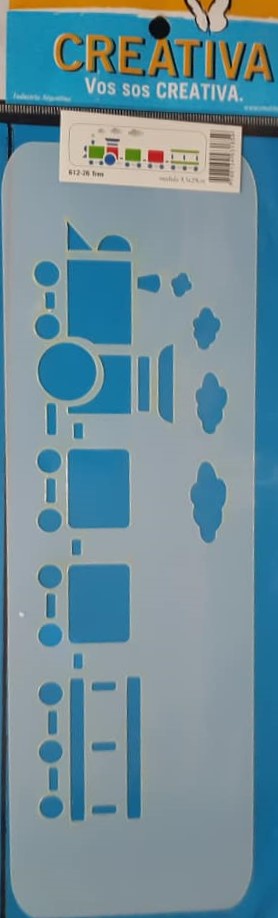 STENCIL 9.5x29 CREATIVA 612-0026 - TREN 