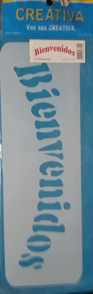 STENCIL 9.5x29 CREATIVA 612-0034 - BIENVENIDO 