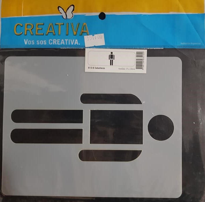 STENCIL 15x20 CREATIVA 613-0006 - CABALLEROS