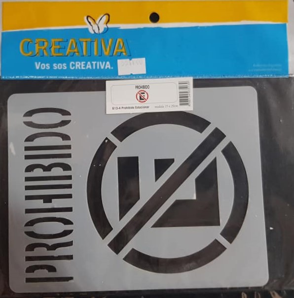 STENCIL 15x20 CREATIVA 613-0004 - PROHIBIDO ESTACIONAR