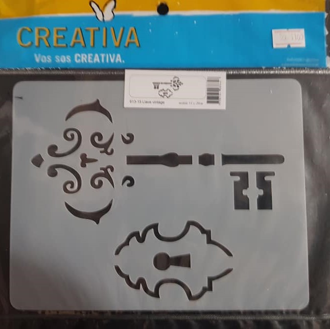 STENCIL 15x20 CREATIVA 613-0015 - LLAVE VINTAGE
