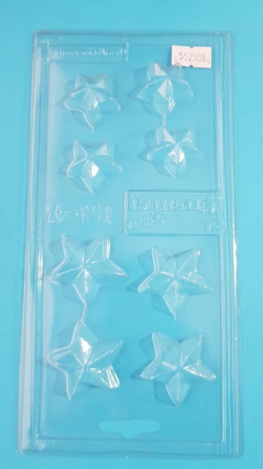 MOLDE TRANSP.RECT.ESTRELLAS