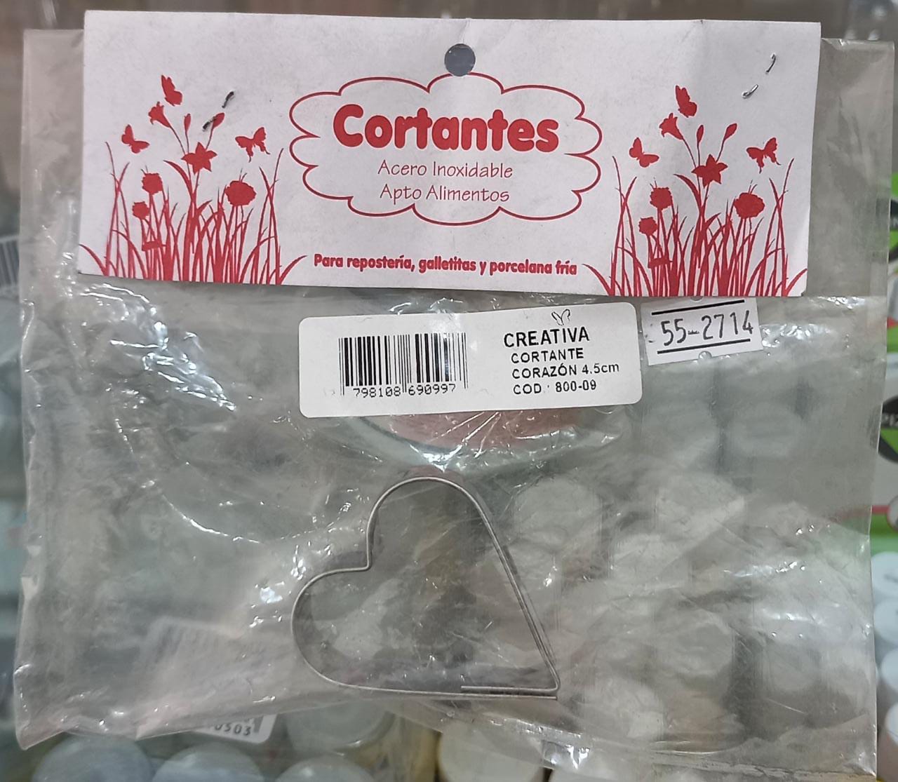 CORTANTE METAL SERIE 0 - CORAZON 4.5cm.