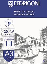 PAPEL MULTITECNICA FEDRIGONI A3 140gr.x20hojas