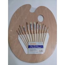SET ARTMATE: PALETA 24x30  + 12 PINCELES