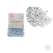 OJALILLOS ALUMINIOx50u. EYELET-5mm.- BLANCO