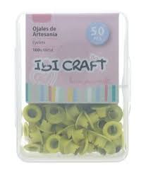 OJALILLOS ALUMINIOx50u. EYELET-5mm.- AMARILLO