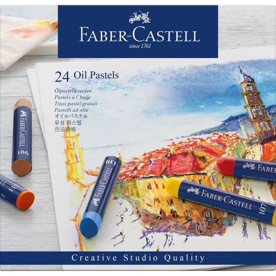 PASTELES AL OLEO FABER x 24 u. 
