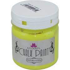 PINTURA TIZA ACUAREL 200gr - AMARILLO FLUO