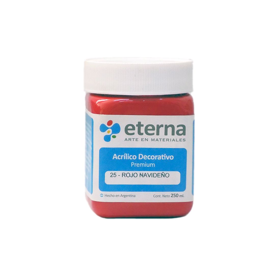 ACRILICO ETERNA 250ml. 25- ROJO NAVIDENO
