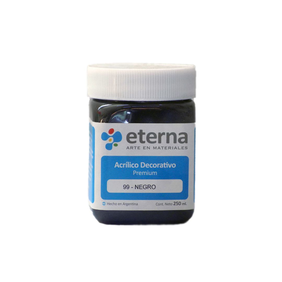 ACRILICO ETERNA 250ml. 99- NEGRO