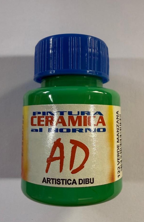 PINTURA AD CERAMICA HOR.-VERDE MANZANA