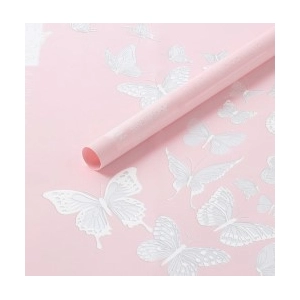 PAPEL COREANO 57x57cm.x1u. FLORES ROSAS 