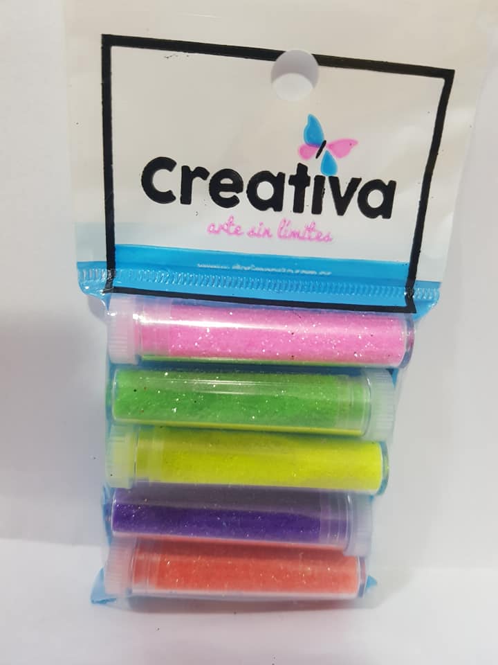 GIBRE CREATIVA TBx5gr.- FLUO SURTIDO x 5u.
