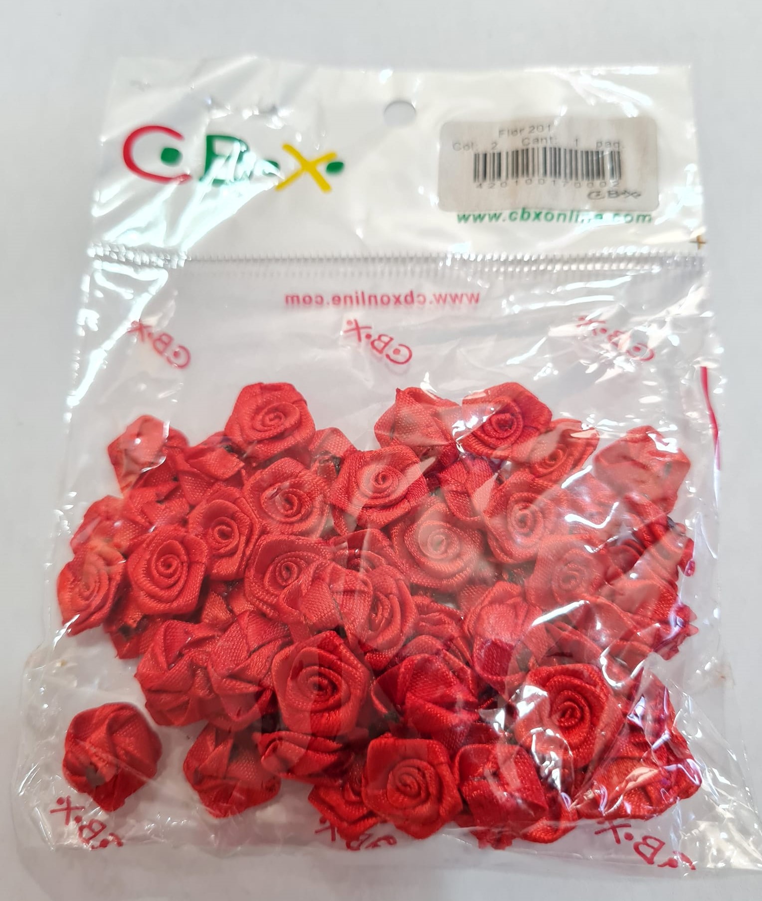 FLOR EVA ROCOCO SIN CABO 201 x 72u - ROJO 02
