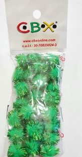 POMPONES METALIZADO 15mm x 25u - VERDE