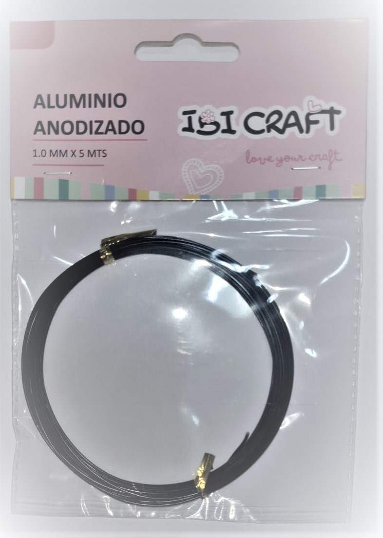ALAMBRE ALUMINIO x 1mm x 5m - NEGRO